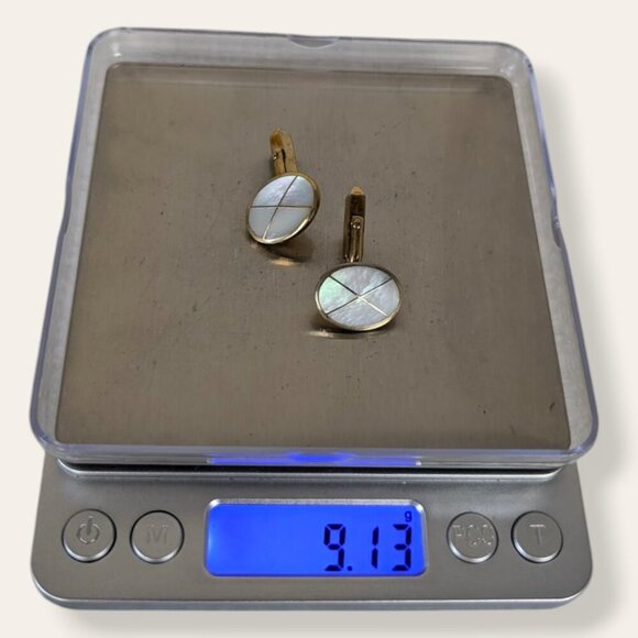 Vintage MOP Oval Cufflinks - Picture 6 of 6